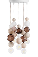 Five pendant chandelier in beige colors