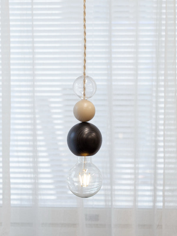 Preloved Single pendant light L black beige
